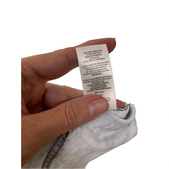 Rails Ingrid Raw Hem Chambray shirt button down size xs - Picture 8 of 8